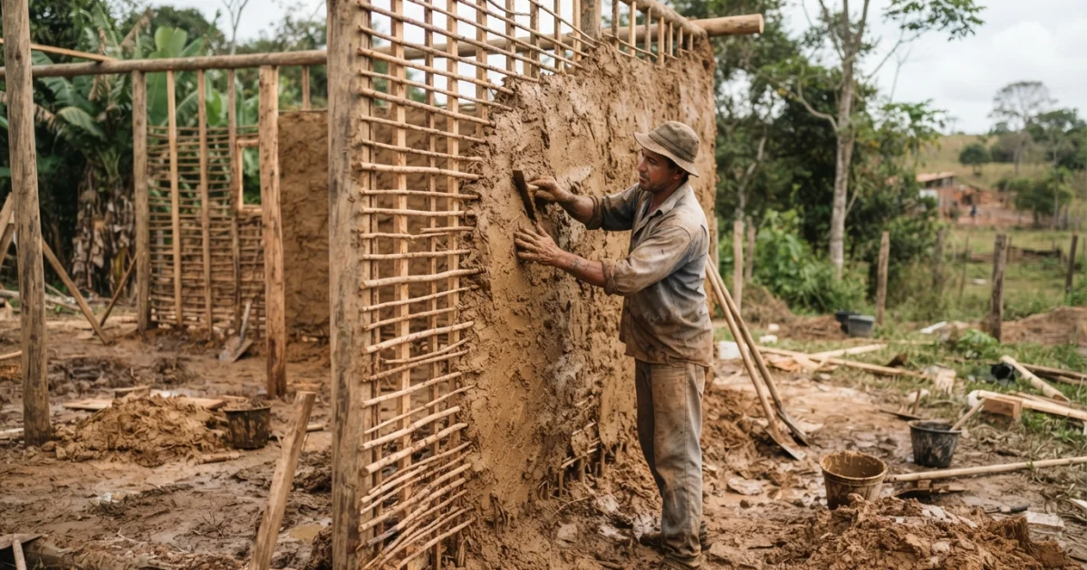 Como eram feitas as casas de pau a pique no Brasil: técnica, história e durabilidade